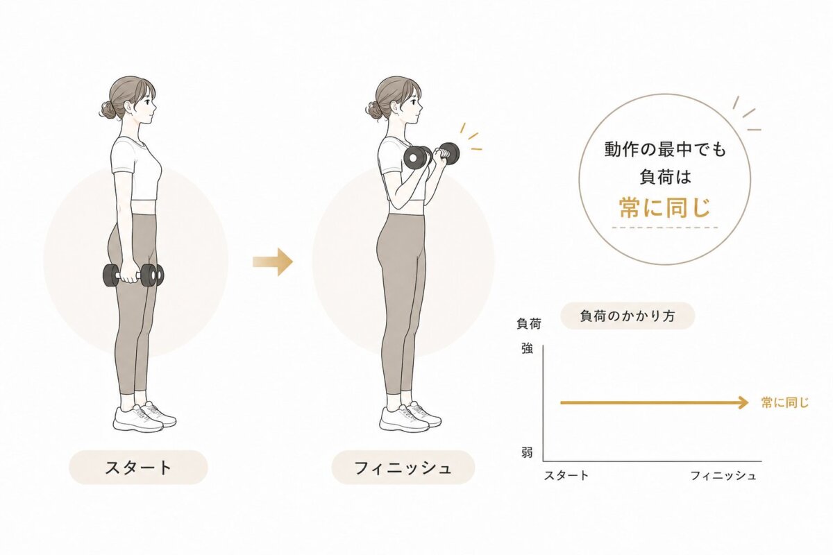 Re:Body|チューブトレーニングで鍛えて整えるRe:Body 2 ダンベルの負荷のかかり方