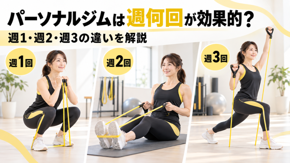 パーソナルジムの週1・週2・週3比較